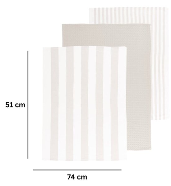 Bawełniane ścierki zestaw 3 szt. 51x74 cm Marra – Tiseco Home Studio