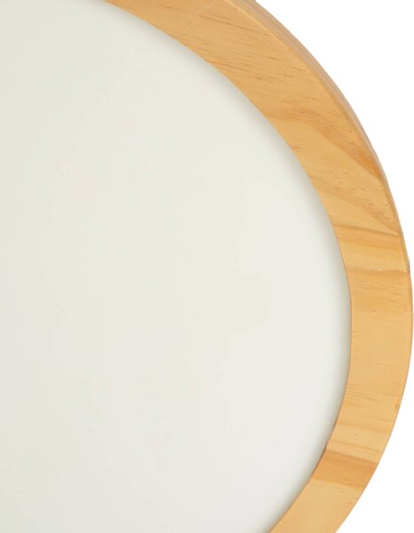 Lampa sufitowa LED Joren Lucande, możliwość ściemniania, jasne drewno, salon / jadalnia, drewno, dworkowy / rustykalny