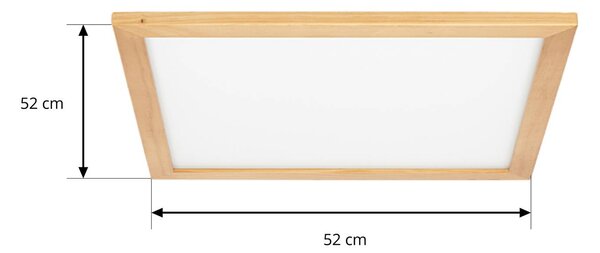 Lampa sufitowa LED Joren Lucande, możliwość ściemniania, jasne drewno, salon / jadalnia, drewno, dworkowy / rustykalny
