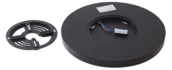 Lampa sufitowa LED Pravin Lindby, czarny, salon / jadalnia, tworzywo sztuczne, nowoczesny