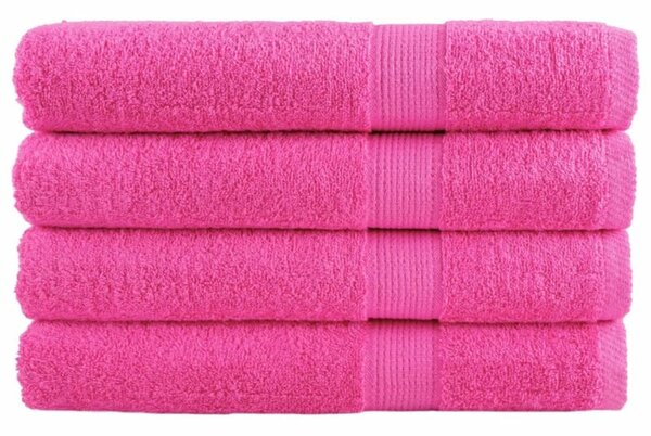 Ręczniki premium solund, 4 szt., różowe, 100x200 cm, 600 g/cm²