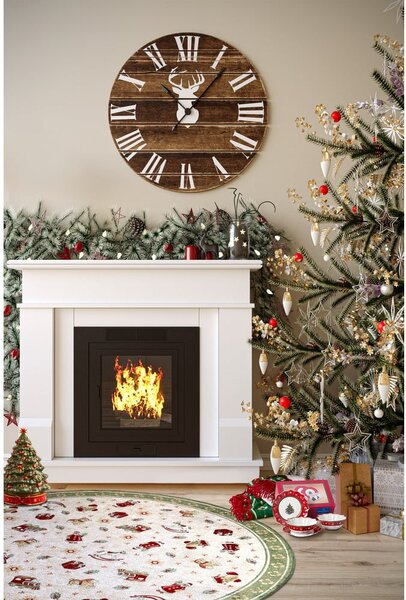 Zielony okrągły dywan z mieszanki bawełny ze świątecznym motywem ø 160 cm Toy's Delight Green Christmas – Villeroy&Boch