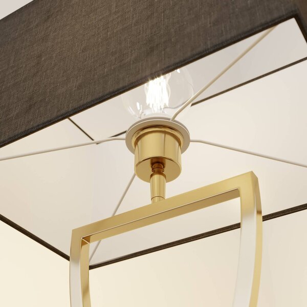 Lampa stołowa Evaine Lucande, czarny, salon / jadalnia, metal, nowoczesny