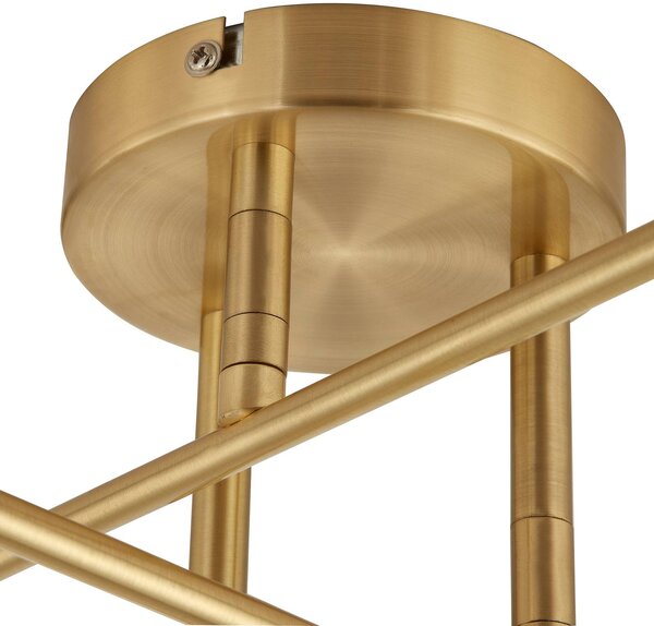Lampa sufitowa Aloria Lindby, możliwość ściemniania, mosiężny / złoty, salon / jadalnia, metal, nowoczesny