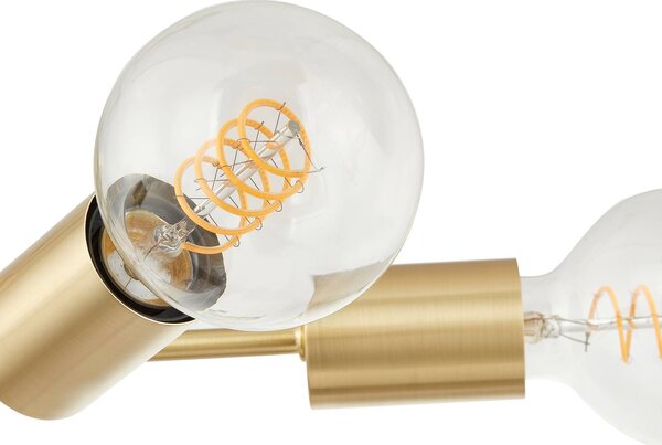 Lampa sufitowa Aloria Lindby, możliwość ściemniania, mosiężny / złoty, salon / jadalnia, metal, nowoczesny