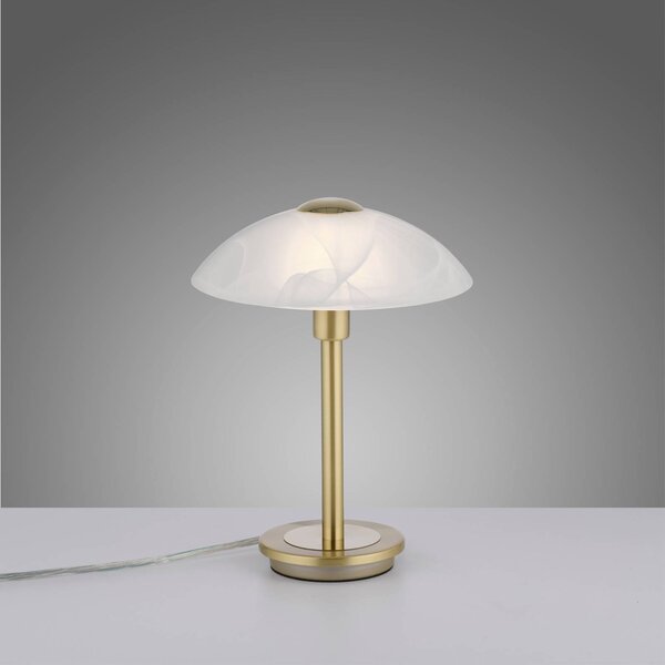 Paul Neuhaus Lampa stołowa Enova, możliwość ściemniania, mosiężny / złoty, salon / jadalnia, metal