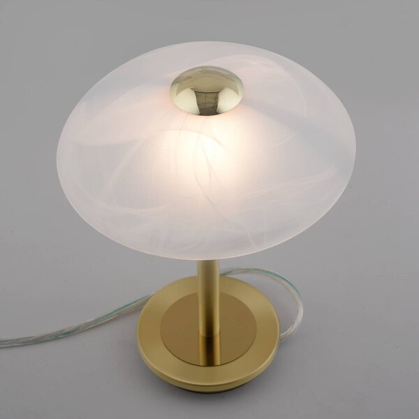 Paul Neuhaus Lampa stołowa Enova, możliwość ściemniania, mosiężny / złoty, salon / jadalnia, metal
