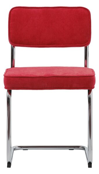 Czerwone sztruksowe krzesło Rupert – Unique Furniture