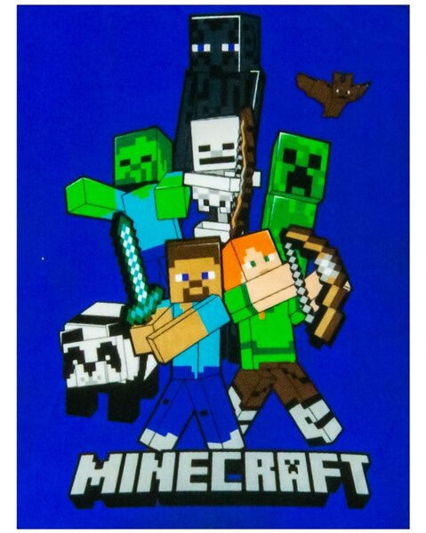 Koc dziecięcy Minecraft Time to Mine, 100 x 140 cm