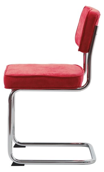 Czerwone sztruksowe krzesło Rupert – Unique Furniture