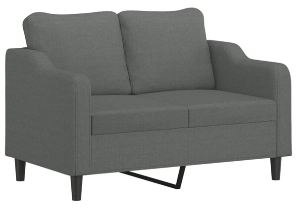 Sofa 2-osobowa, ciemnoszara, 120 cm, tapicerowana tkaninÄ
