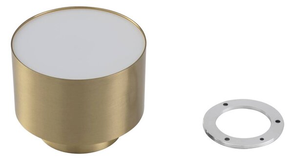 Reflektor LED Lindby Nivoria, 11 x 9 cm, kolor złoty, metalowy Nivoria, mosiężny / złoty, salon / jadalnia, aluminium, nowoczesny