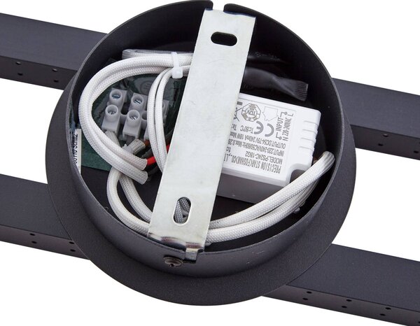 Lampa sufitowa LED Aurendor Lindby, czarny, salon / jadalnia, aluminium, nowoczesny