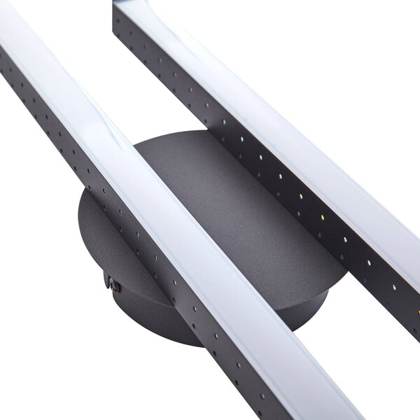 Lampa sufitowa LED Aurendor Lindby, czarny, salon / jadalnia, aluminium, nowoczesny