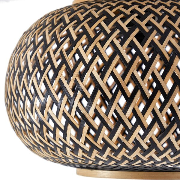 Lampa sufitowa Nerys Lindby, możliwość ściemniania, ciemne drewno, salon / jadalnia, drewno, dworkowy / rustykalny