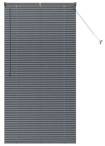 Nowoczesne żaluzje weneckie ciemnoszare z aluminium 175 x 90 cm