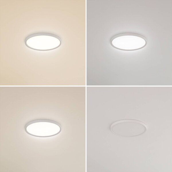 Lampa sufitowa Pravin Lindby, biały / opal, salon / jadalnia, tworzywo sztuczne, nowoczesny
