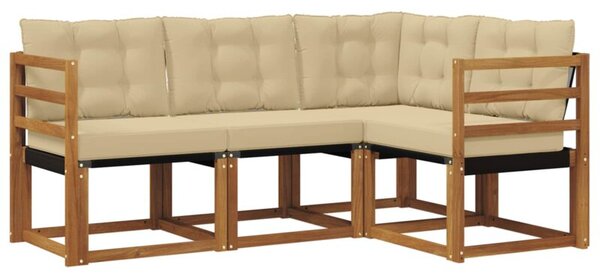 Zestaw mebli ogrodowych z litego drewna akacjowego z poduszkami - elegancki i funkcjonalny