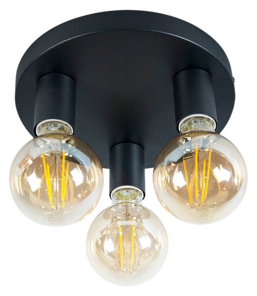 Lampa sufitowa Facil QAZQA, możliwość ściemniania, czarny, salon / jadalnia, metal