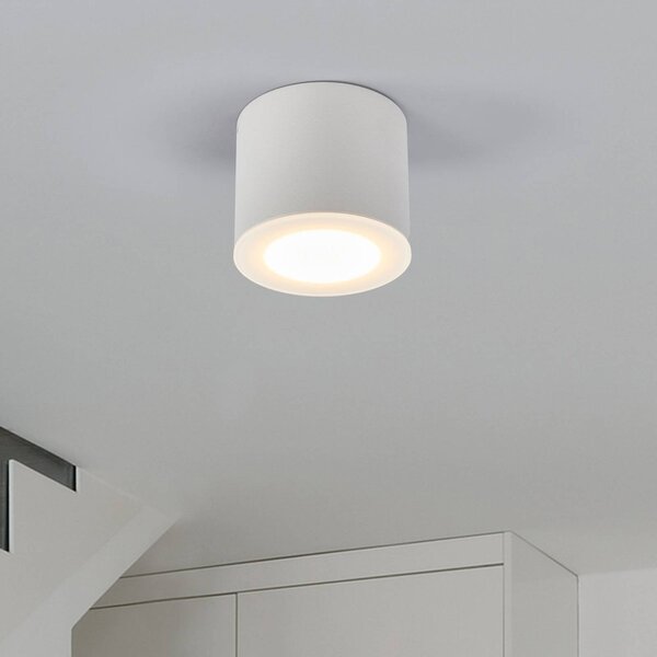 Helestra Oso spot sufitowy LED, okrągły, biały OSO, możliwość ściemniania, biały / opal, łazienka, aluminium, nowoczesny