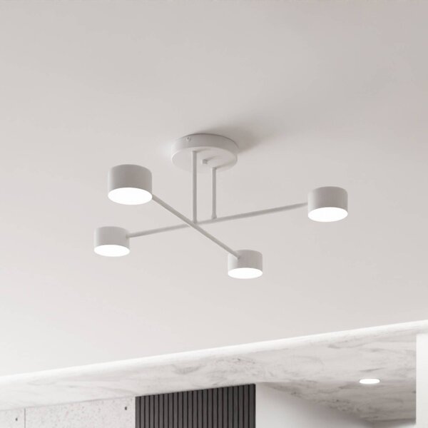 Lampa sufitowa Modus 4 EMIBIG LIGHTING, możliwość ściemniania, biały / opal, salon / jadalnia, metal, nowoczesny
