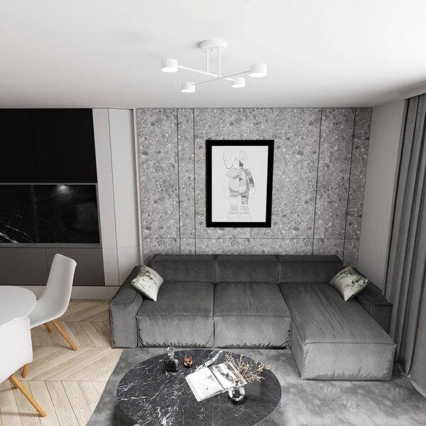 Lampa sufitowa Modus 4 EMIBIG LIGHTING, możliwość ściemniania, biały / opal, salon / jadalnia, metal, nowoczesny
