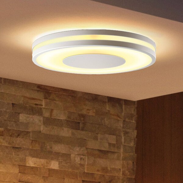Philips Hue Inteligentna lampa sufitowa Being, możliwość ściemniania, biały / opal, salon / jadalnia, aluminium, nowoczesny