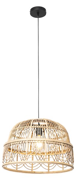 Inteligentna lampa wisząca z rattanu 44 cm z WiFi G95 - Michelle