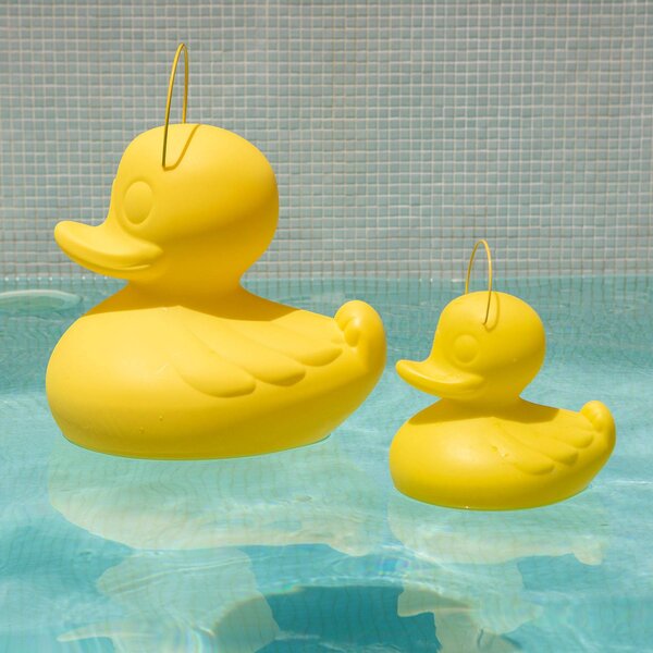 Goodnight Light Designerska lampa LED DUCK-DUCK XL do użytku na zewnątrz w kolorze żółtym DUCK-DUCK, możliwość ściemniania, żółty / pomarańczowy, tworzywo sztuczne, design
