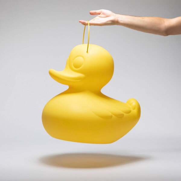Goodnight Light Designerska lampa LED DUCK-DUCK XL do użytku na zewnątrz w kolorze żółtym DUCK-DUCK, możliwość ściemniania, żółty / pomarańczowy, tworzywo sztuczne, design
