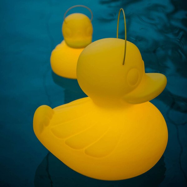 Goodnight Light Designerska lampa LED DUCK-DUCK XL do użytku na zewnątrz w kolorze żółtym DUCK-DUCK, możliwość ściemniania, żółty / pomarańczowy, tworzywo sztuczne, design