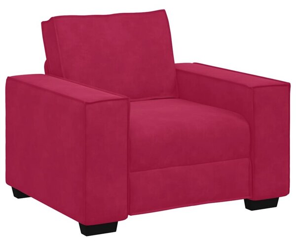 Sofa fotel wino czerwone 100x78x84 cm aksamit