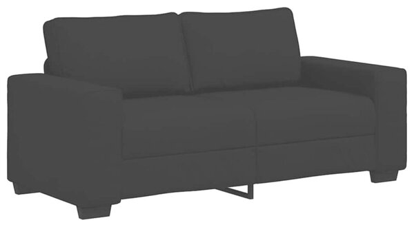 Sofa 2-osobowa, czarna, 180x77x82 cm, tapicerowana tkaninÄ