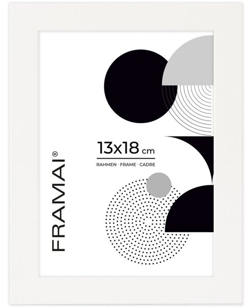 Biała ramka na zdjęcia w rozmiarze 13x18 cm FRAMAI®