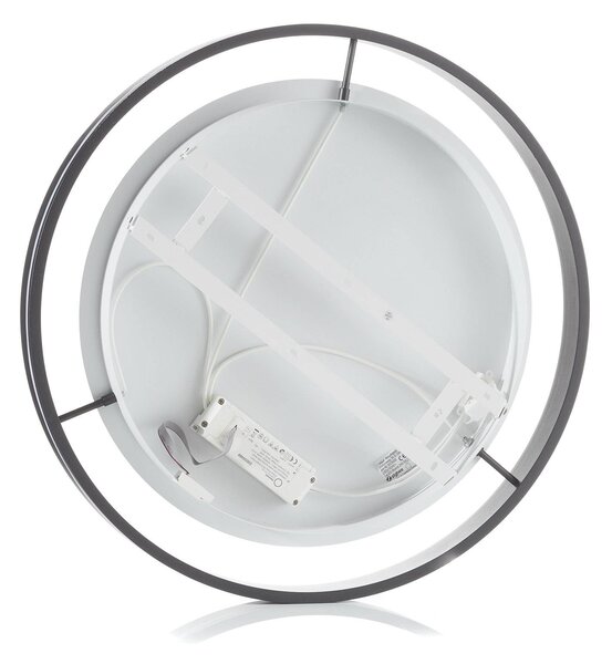 Q-Smart-Home Inteligentna lampa sufitowa Q-Vito, możliwość ściemniania, czarny, salon / jadalnia, metal, nowoczesny