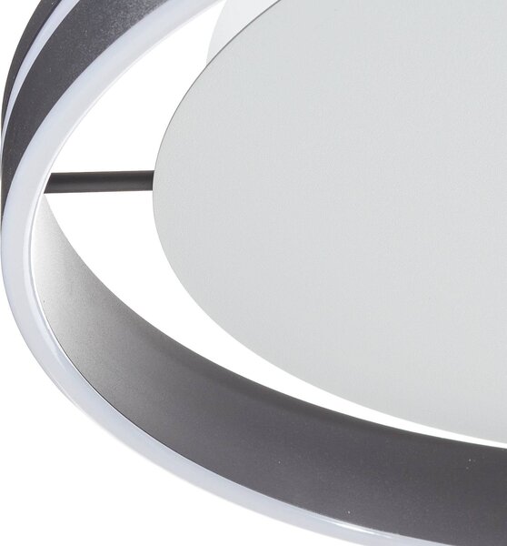 Q-Smart-Home Inteligentna lampa sufitowa Q-Vito, możliwość ściemniania, czarny, salon / jadalnia, metal, nowoczesny