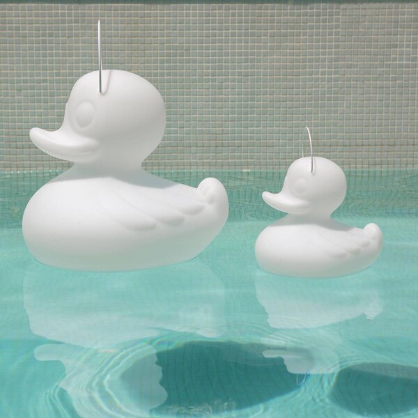 Goodnight Light Designerska lampa LED DUCK-DUCK XL do użytku na zewnątrz, w kolorze białym DUCK-DUCK, możliwość ściemniania, biały / opal, tworzywo sztuczne, design