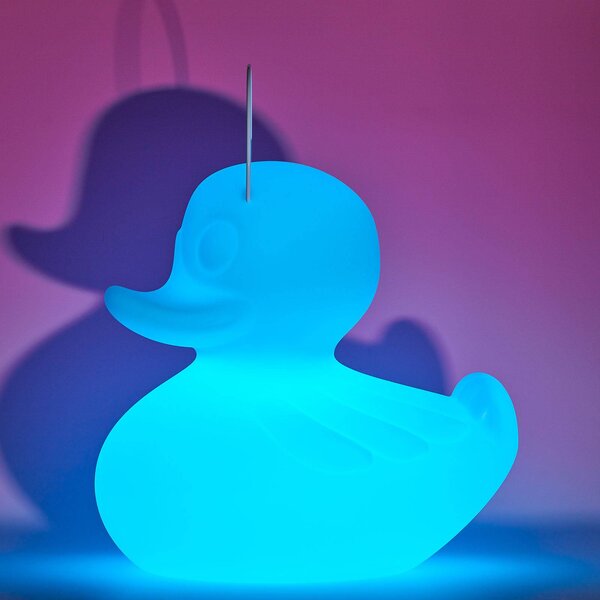 Goodnight Light Designerska lampa LED DUCK-DUCK XL do użytku na zewnątrz, w kolorze białym DUCK-DUCK, możliwość ściemniania, biały / opal, tworzywo sztuczne, design