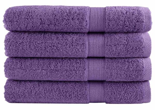 Ręczniki premium solund 4 szt. fioletowe, 100x200 cm, 600 g/cm²