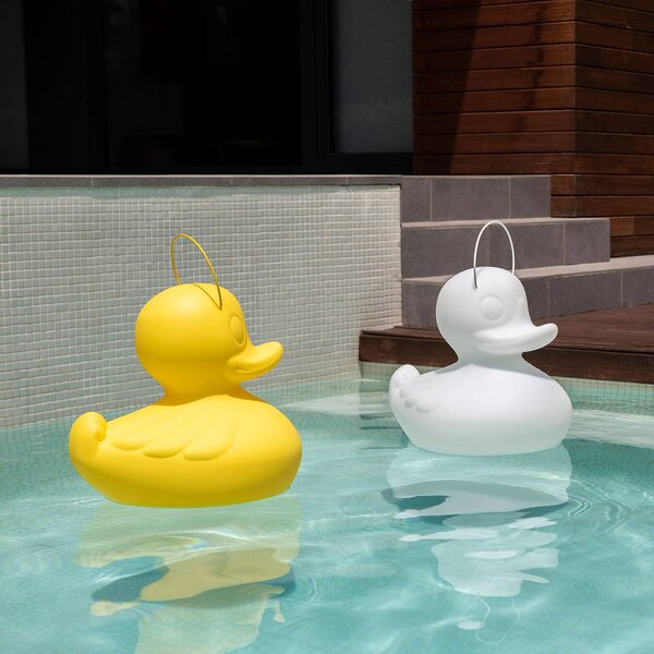 Goodnight Light Designerska lampa LED DUCK-DUCK XL do użytku na zewnątrz, w kolorze białym DUCK-DUCK, możliwość ściemniania, biały / opal, tworzywo sztuczne, design