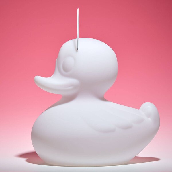 Goodnight Light Designerska lampa LED DUCK-DUCK XL do użytku na zewnątrz, w kolorze białym DUCK-DUCK, możliwość ściemniania, biały / opal, tworzywo sztuczne, design
