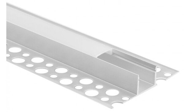 Profil do taśm LED GN01 natynkowy anodowany + klosz mleczny 1m Ecolight