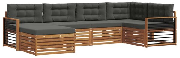 Zestaw mebli ogrodowych z litego drewna akacjowego w minimalistycznym designie