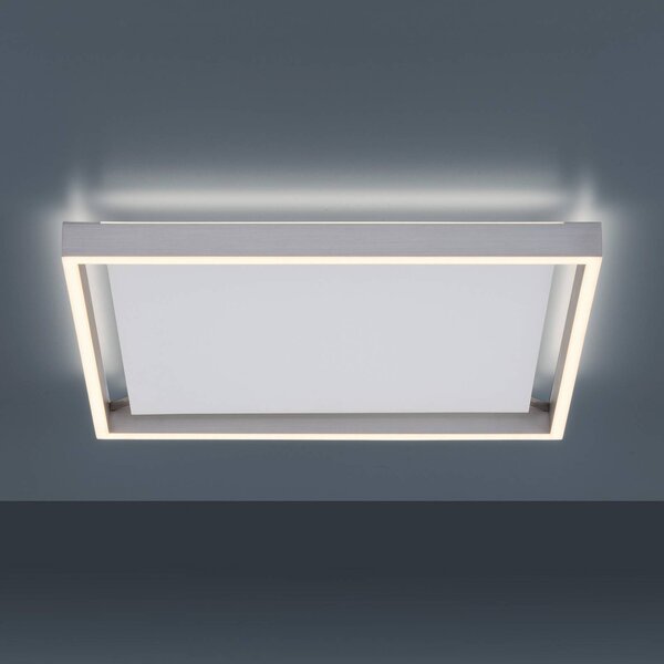 Q-Smart-Home Inteligentna lampa sufitowa Q-Kaan, możliwość ściemniania, aluminiowy / szary / cynkowy, salon / jadalnia, aluminium, nowoczesny