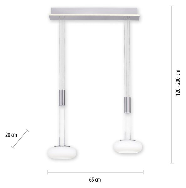 Q-Smart-Home Inteligentna lampa wisząca Q-Etienne, możliwość ściemniania, aluminiowy / szary / cynkowy, salon / jadalnia, metal, nowoczesny