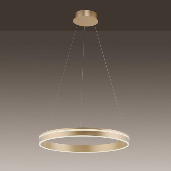 Q-Smart-Home Inteligentna lampa wisząca Q-Vito, możliwość ściemniania, mosiężny / złoty, salon / jadalnia, metal, nowoczesny
