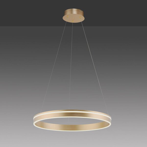 Q-Smart-Home Inteligentna lampa wisząca Q-Vito, możliwość ściemniania, mosiężny / złoty, salon / jadalnia, metal, nowoczesny