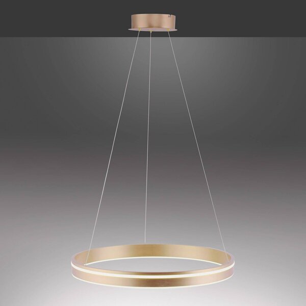 Q-Smart-Home Inteligentna lampa wisząca Q-Vito, możliwość ściemniania, mosiężny / złoty, salon / jadalnia, metal, nowoczesny