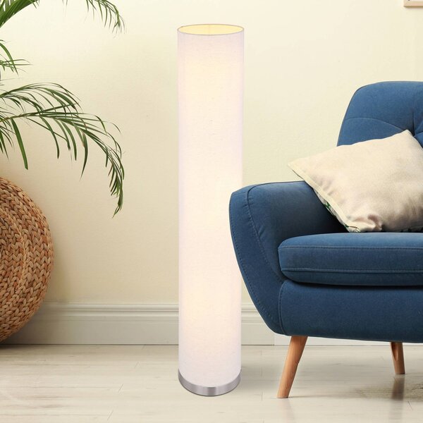 Globo Lampa stojąca Ava, kremowy / amber, salon / jadalnia, tkanina / materiał / jedwab, nowoczesny