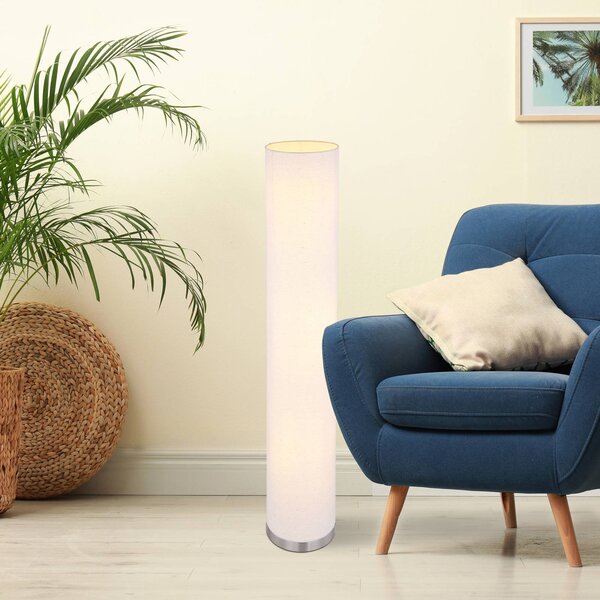 Globo Lampa stojąca Ava, kremowy / amber, salon / jadalnia, tkanina / materiał / jedwab, nowoczesny